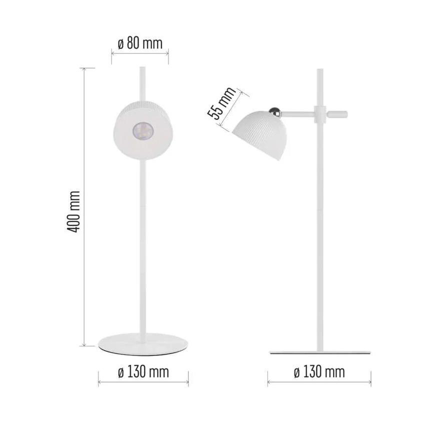 Lampe de table à intensité variable rechargeable magnétique 4en1 LED/4,2W/3,7V 4000K 1200mAh blanc