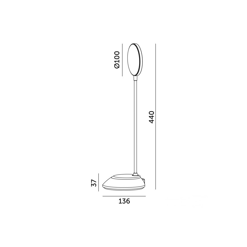LED Lampe de table à intensité variable rechargeable VISUA LED/5W/5V 3000-5000K 1200 mAh gris