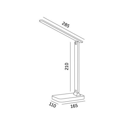 Lampe de table à intensité variable RGBW NOBLITE LED/7W/5V 3000/4000/6500K blanc