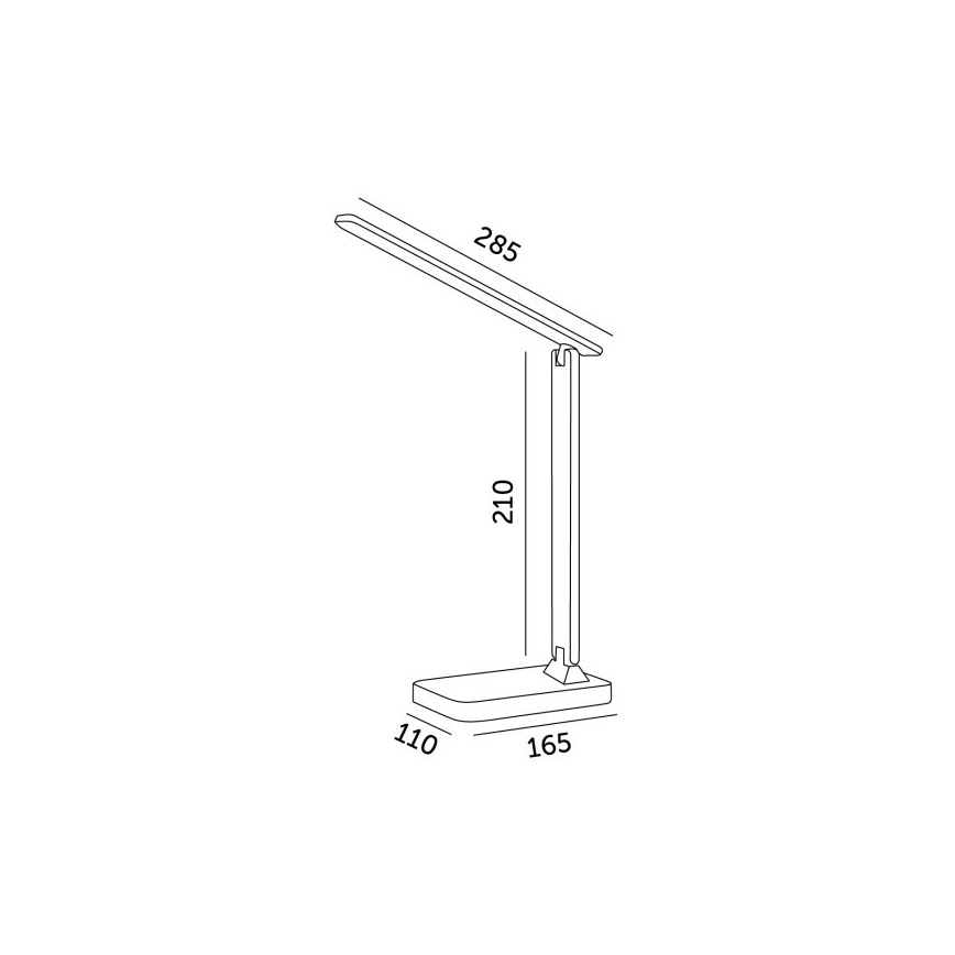 Lampe de table à intensité variable RGBW NOBLITE LED/7W/5V 3000/4000/6500K blanc