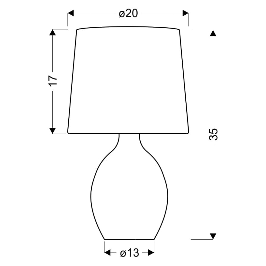 Lampe de table AMBON 1xE14/40W/230V noir