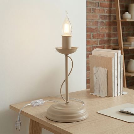 Lampe de table ANTON 1xE14/60W/230V beige