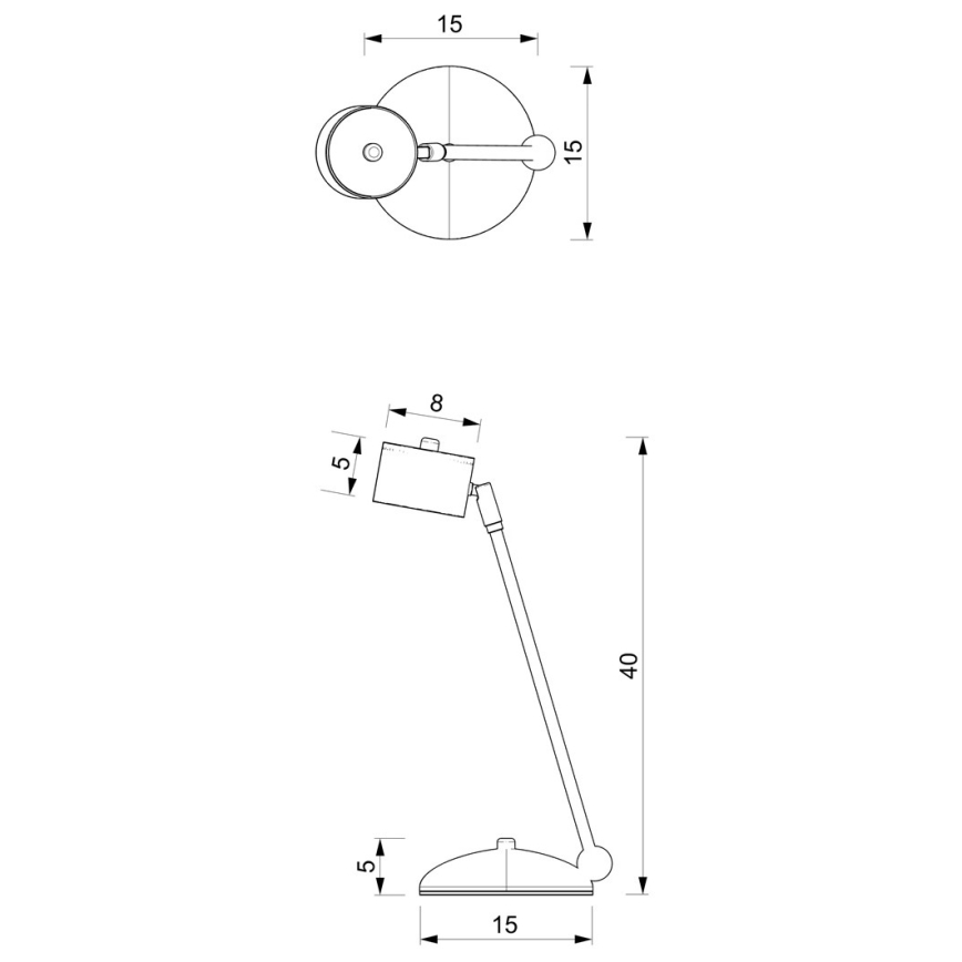 Lampe de table ARENA 1xGX53/11W/230V blanc/chrome brillant