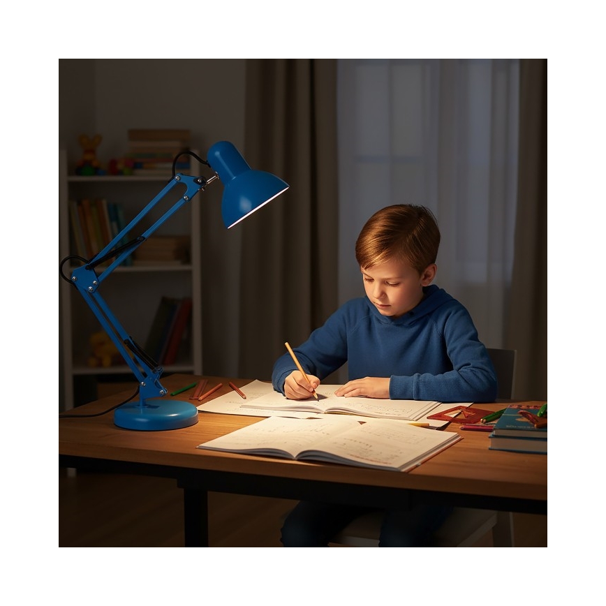 Lampe de table AURIQ 1xE27/60W/230V bleue