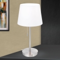 Lampe de table avec port USB LUDWIG 1xE27/40W/230V 50 cm blanc/chrome mat