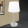 Lampe de table avec port USB LUDWIG 1xE27/40W/230V 50 cm blanc/chrome mat