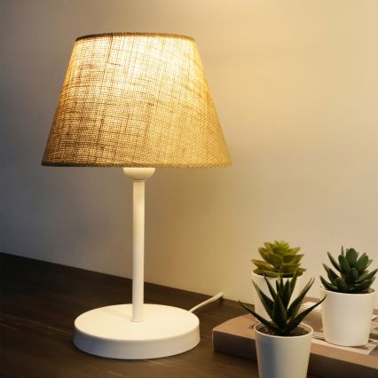 Lampe de table AYD 1 x E27 / 40 W / 230 V marron/blanc