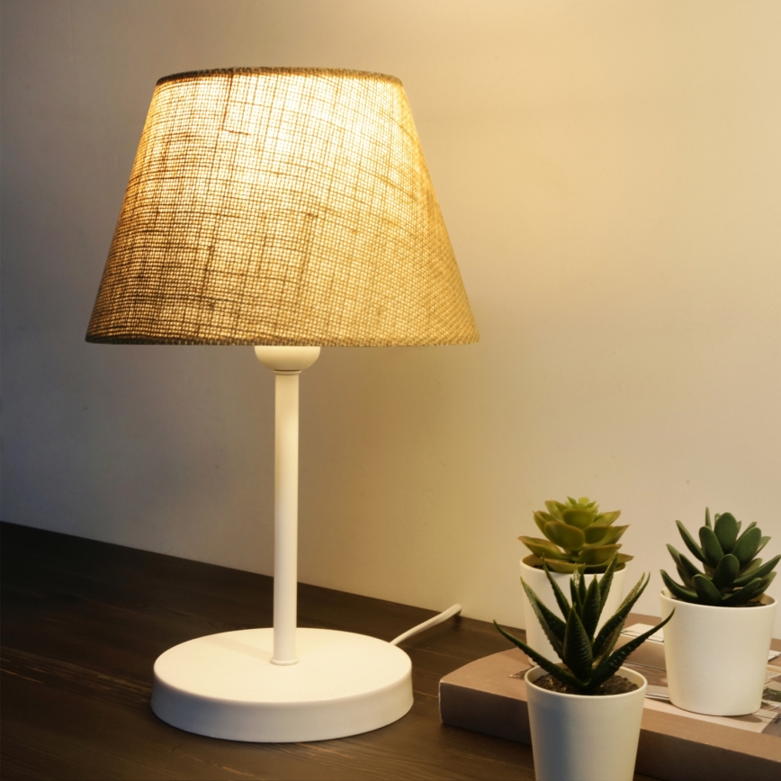 Lampe de table AYD 1 x E27 / 40 W / 230 V marron/blanc