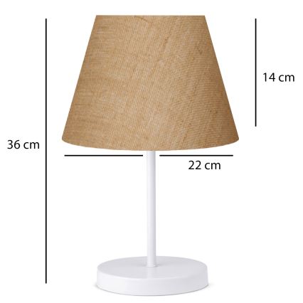 Lampe de table AYD 1 x E27 / 40 W / 230 V marron/blanc