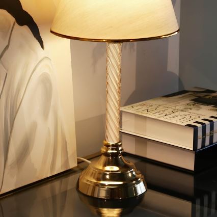 Lampe de table AYD 1xE27/40W/230V beige/doré