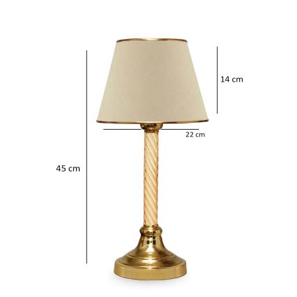 Lampe de table AYD 1xE27/40W/230V beige/doré