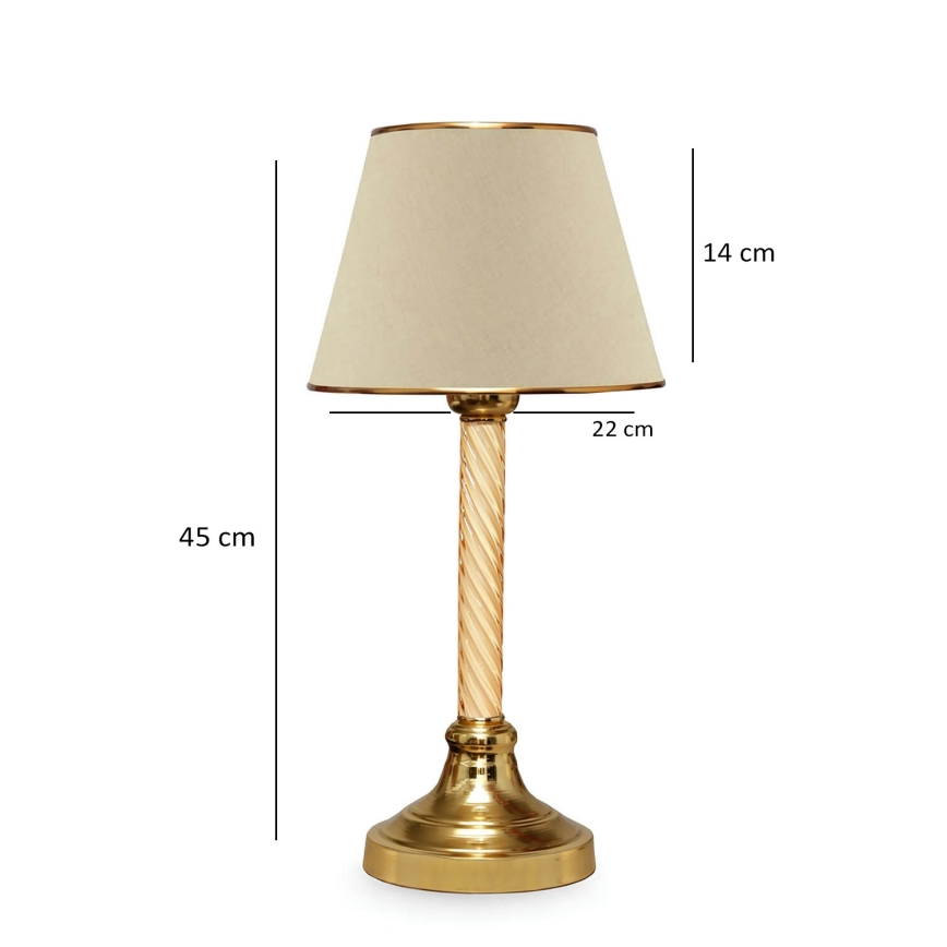 Lampe de table AYD 1xE27/40W/230V beige/doré