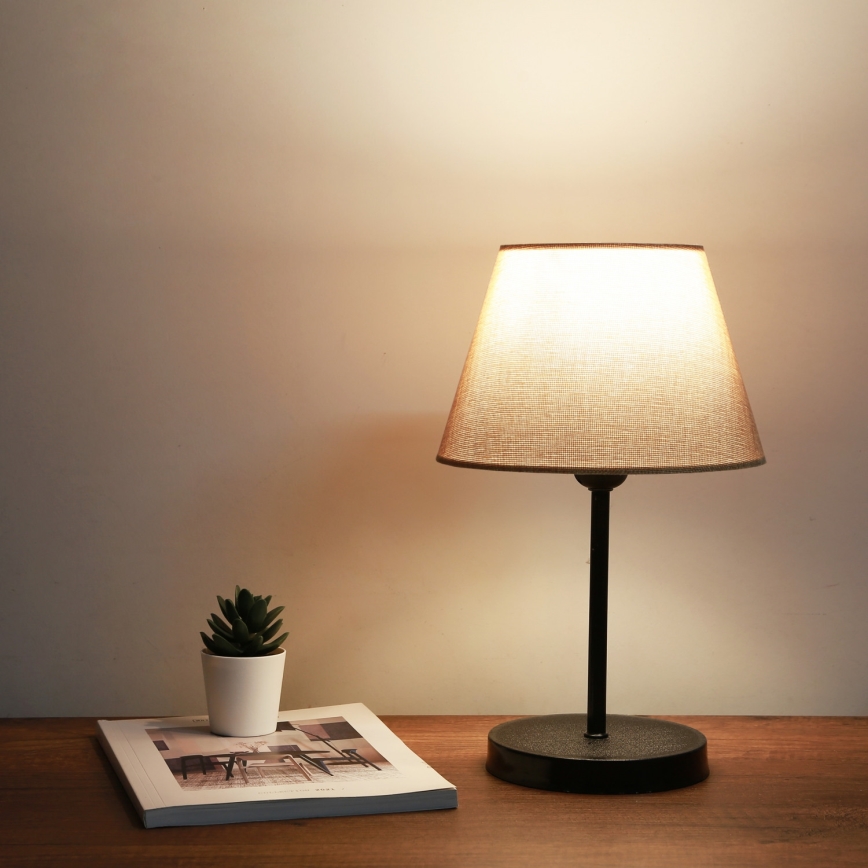 Lampe de table AYD 1xE27/40W/230V beige/noir