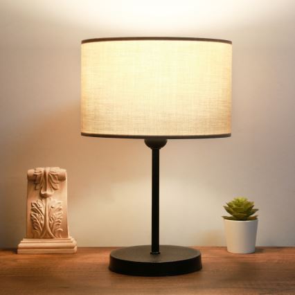 Lampe de table AYD 1xE27/40W/230V beige/noir