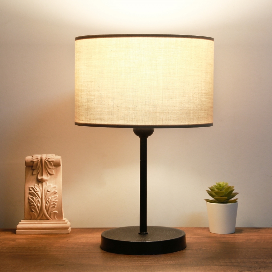 Lampe de table AYD 1xE27/40W/230V beige/noir