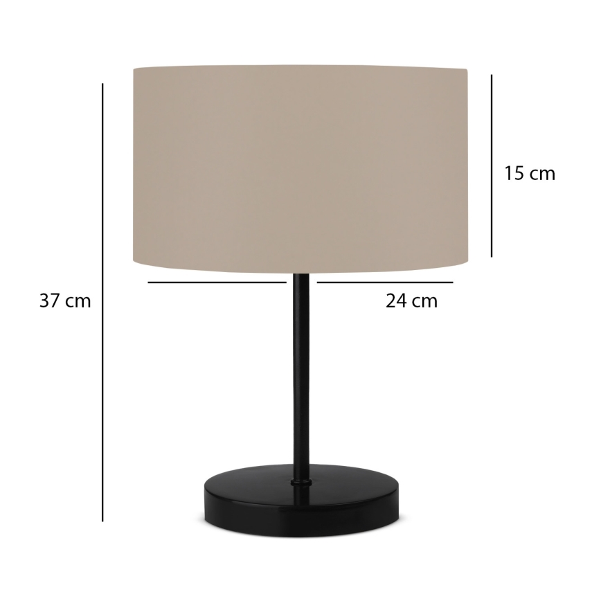 Lampe de table AYD 1xE27/40W/230V beige/noir