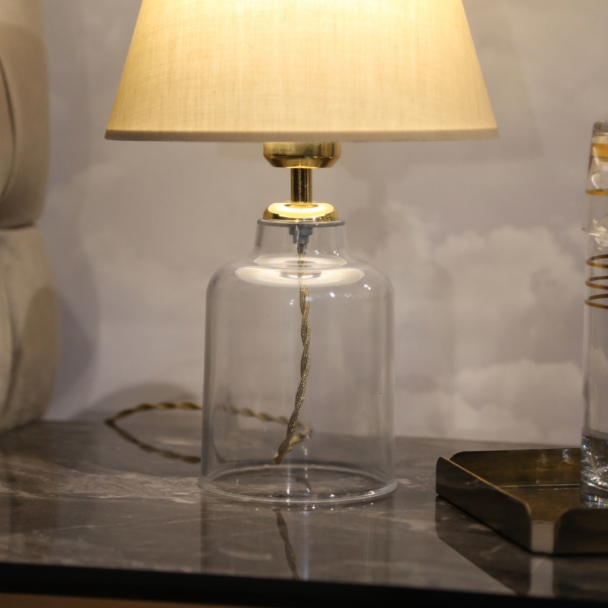 Lampe de table AYD 1xE27/40W/230V beige/transparent