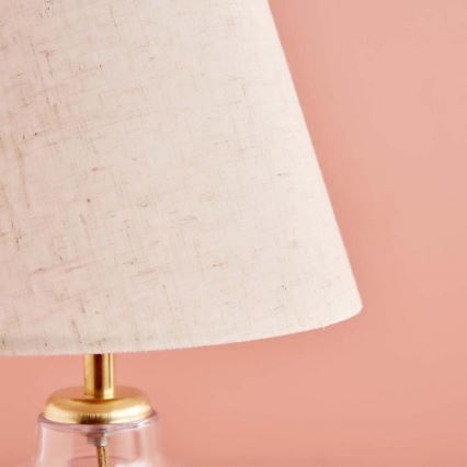 Lampe de table AYD 1xE27/40W/230V crème/transparente