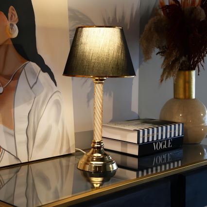 Lampe de table AYD 1xE27/40W/230V noir/doré