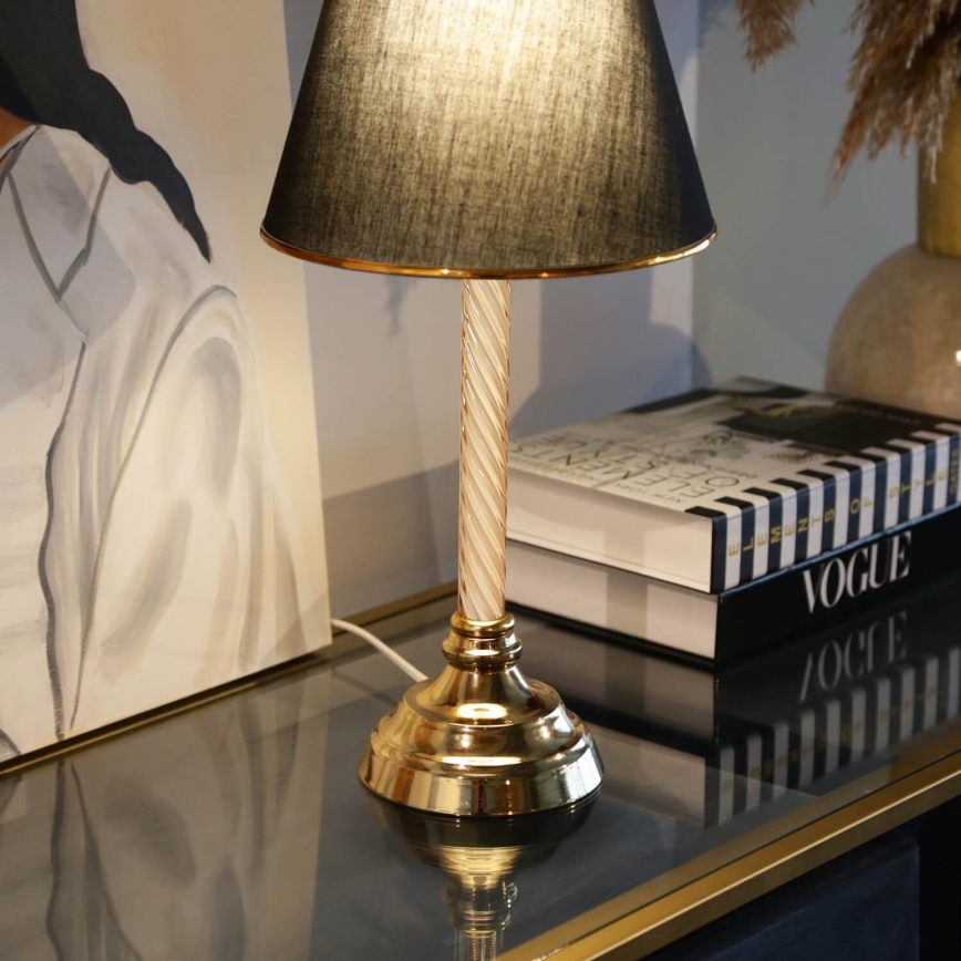 Lampe de table AYD 1xE27/40W/230V noir/doré