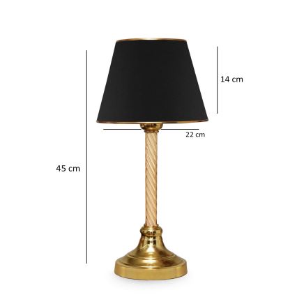 Lampe de table AYD 1xE27/40W/230V noir/doré