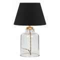 Lampe de table AYD 1xE27/40W/230V noire/transparente