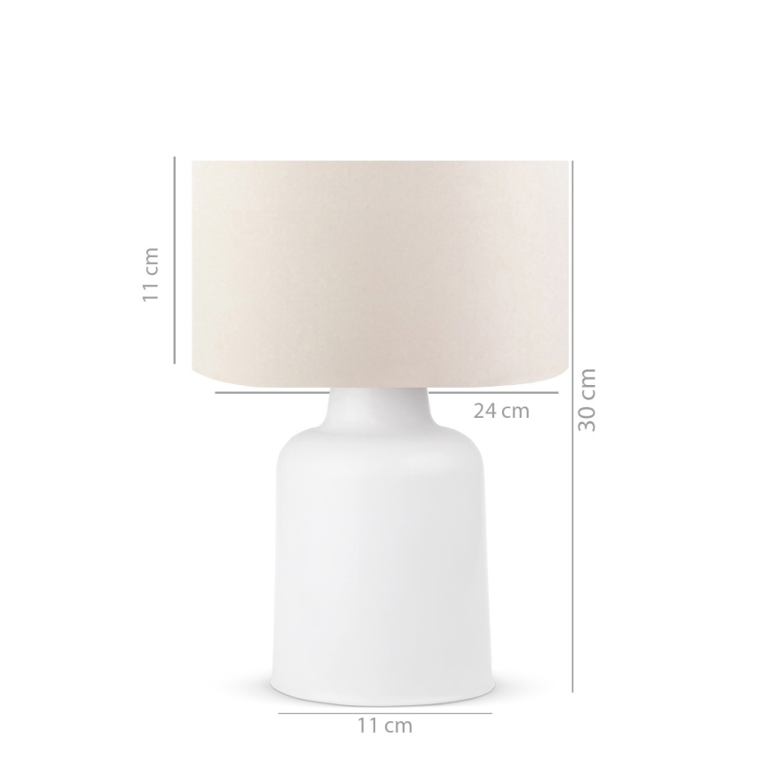 Lampe de table AYD 1xE27/60W/230V beige/blanche