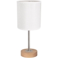Lampe de table BENITA 1xE27/60W/230V 30 cm blanc/chêne – FSC certifié