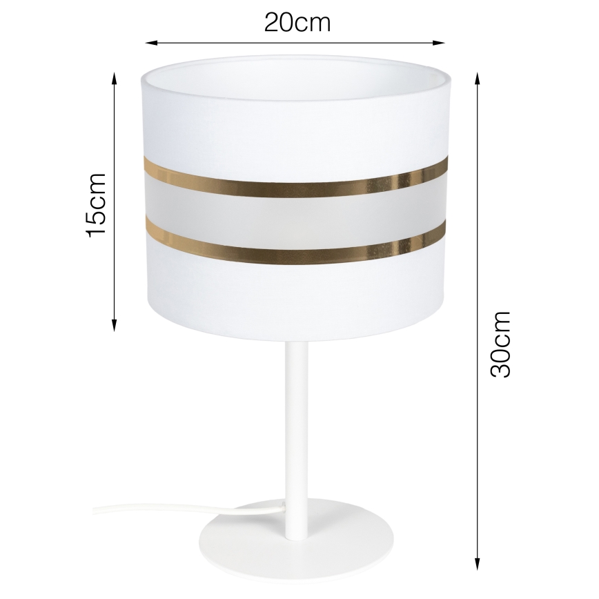 Lampe de table CORAL 1xE27/60W/230V blanche