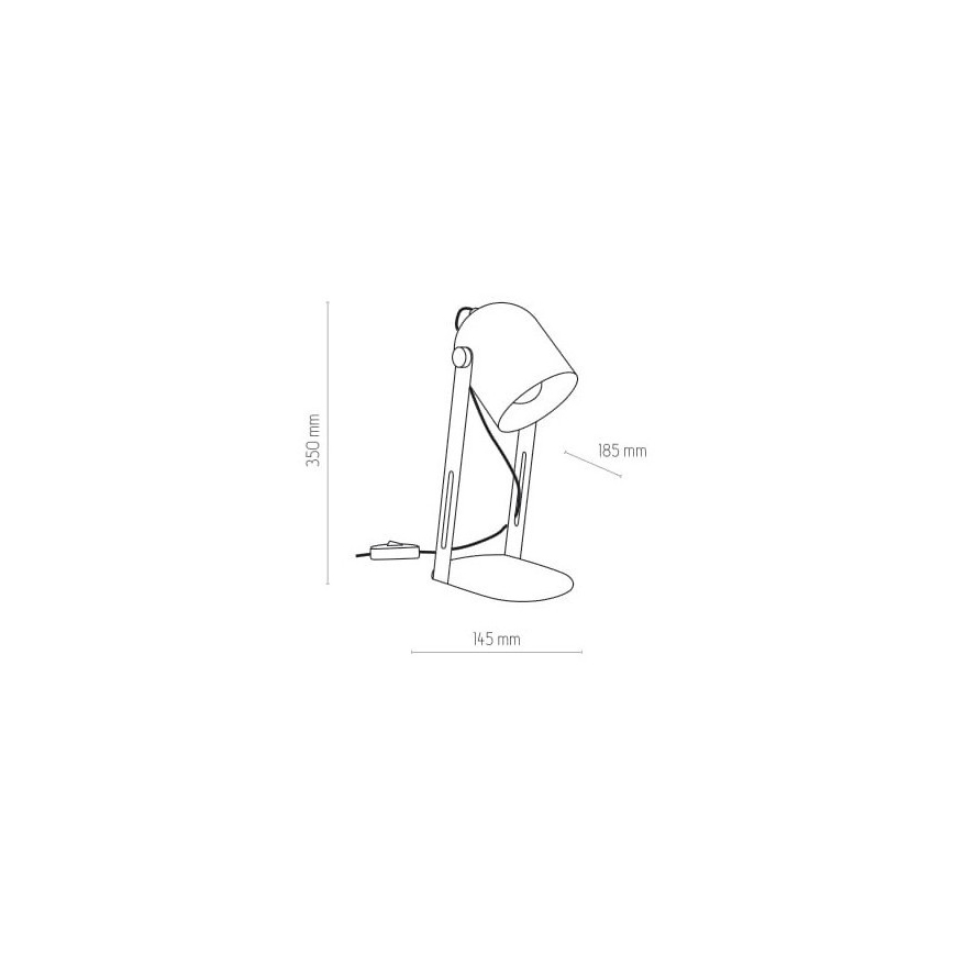 Lampe de table DAVIS 1xE27/60W/230V noire