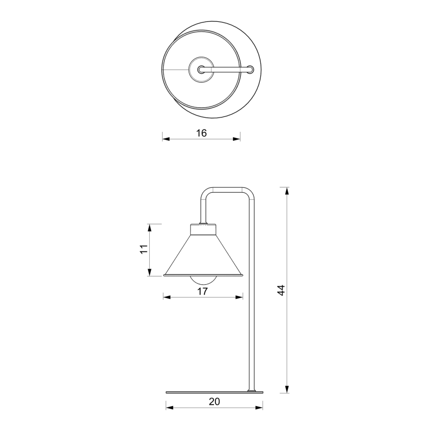 Lampe de table DEMET 1xE27/15W/230V noir/doré