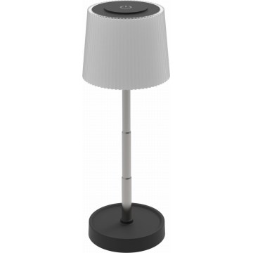 Lampe de table d'extérieur LED tactile et dimmable, rechargeable LED/2W/5V IP44 1200 mAh gris