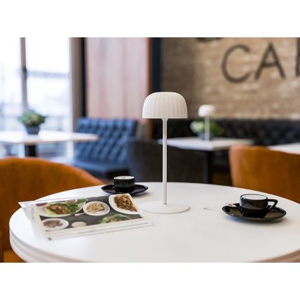 Lampe de table d'extérieur rechargeable à intensité variable VIVIEN LED/3W/5V 2700K 1600 mAh IP54 blanc
