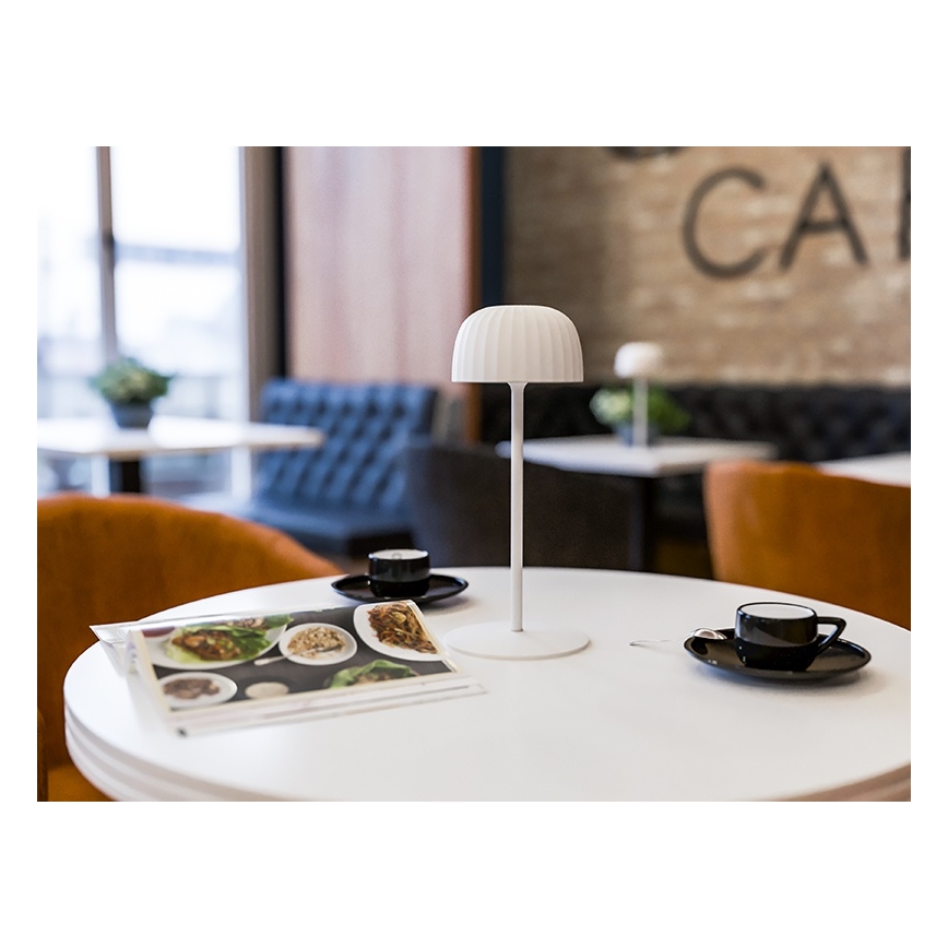Lampe de table d'extérieur rechargeable à intensité variable VIVIEN LED/3W/5V 2700K 1600 mAh IP54 blanc