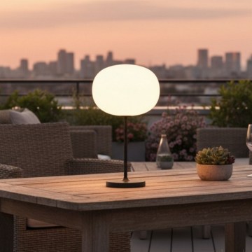 Lampe de table d'extérieur rechargeable à LED dimmable VENEZIA LED/2W/5V 2700K IP54 4000 mAh noire