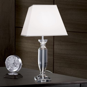 Lampe de table en cristal POKAL 1xE27/60W/230V blanc/transparent