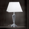 Lampe de table en cristal VERONIQUE 1xE27/60W/230V blanc/transparent