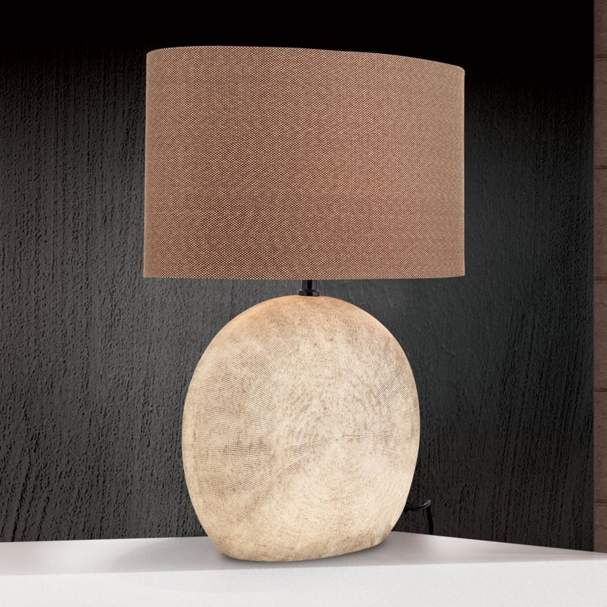 Lampe de table ETHNO 1xE27/60W/230V céramique marron/beige