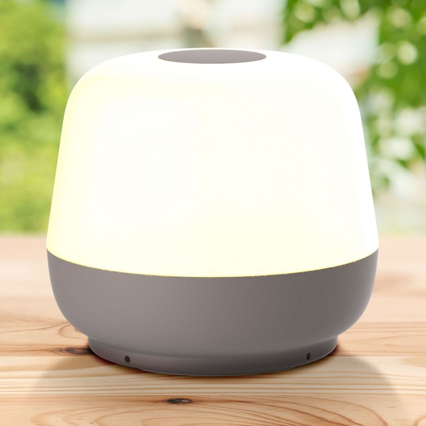 Lampe de table extérieure à intensité variable SAMBA LED/1,2W/5V USB 1200 mAh IP44 gris