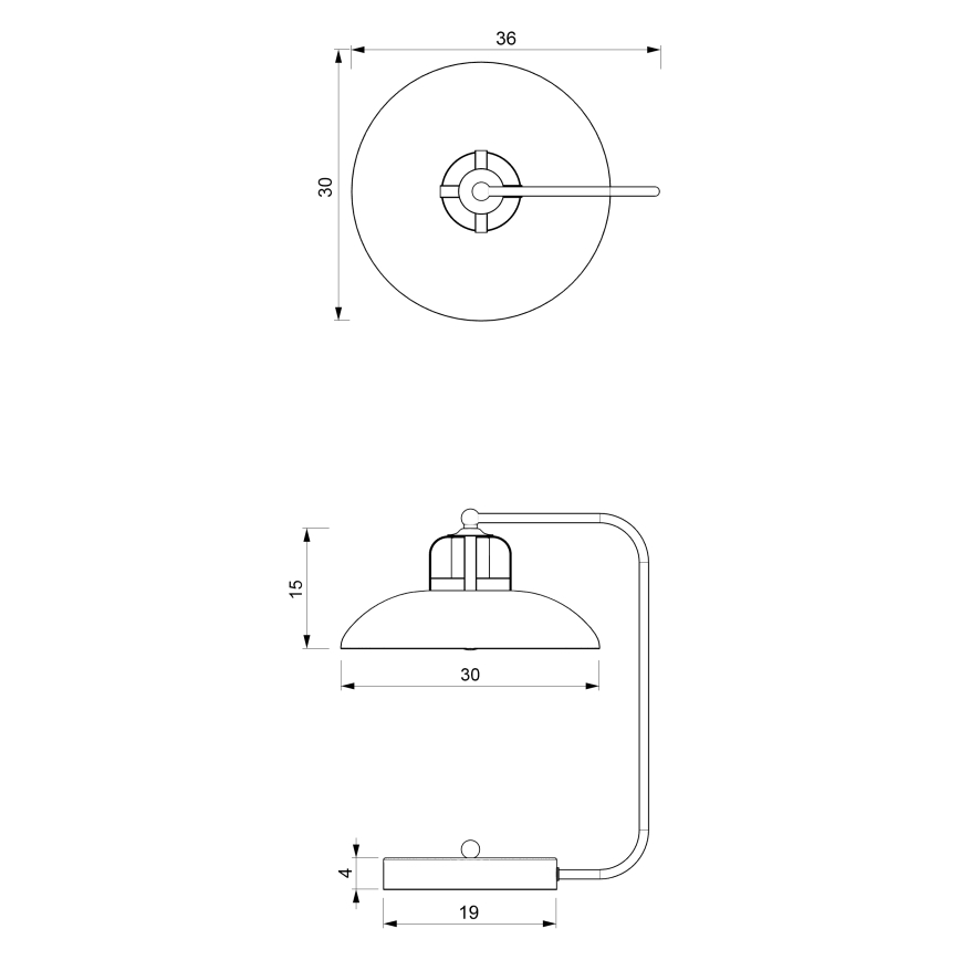 Lampe de table FELIX 1xE27/60W/230V blanche