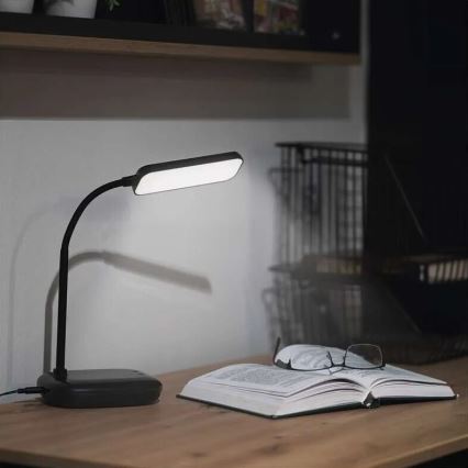 Lampe de table flexible à intensité variable LED/12W/230V 3000K/4000K/6500K noir