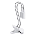 Lampe de table flexible avec pince pour la culture de plantes PLANTY 2xE27/30W/230V blanc