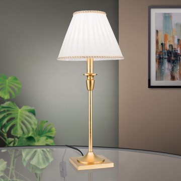Lampe de table FONSA 1xE27/60W/230V 61 cm blanc/doré