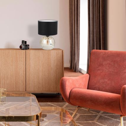 Lampe de table JETTE 1xE27/15W/230V noir/beige