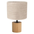 Lampe de table KRETA 1xE27/25W/230V chêne/beige - certifié FSC