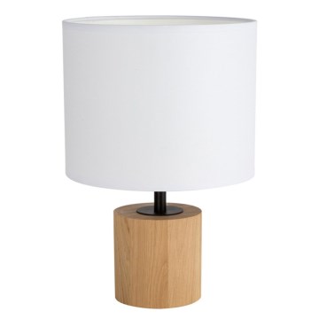 Lampe de table KRETA 1xE27/25W/230V pin/blanc - certifié FSC