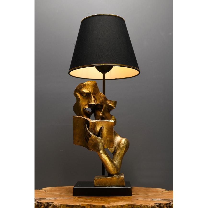 Lampe de table LECTURE 1xE27/40W/230V noir/doré