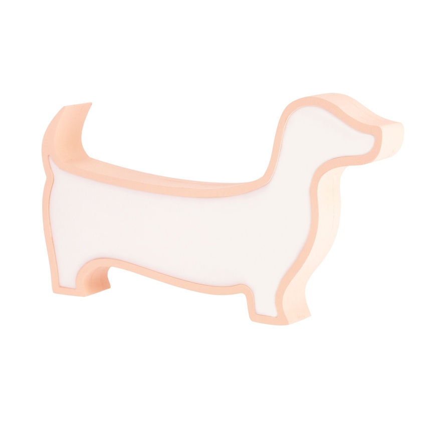 Lampe de table LED pour enfants DOG LED/12W/230V rose