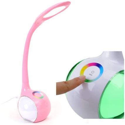 Lampe de table LED RGB à intensité variable LED/7W/230V rose