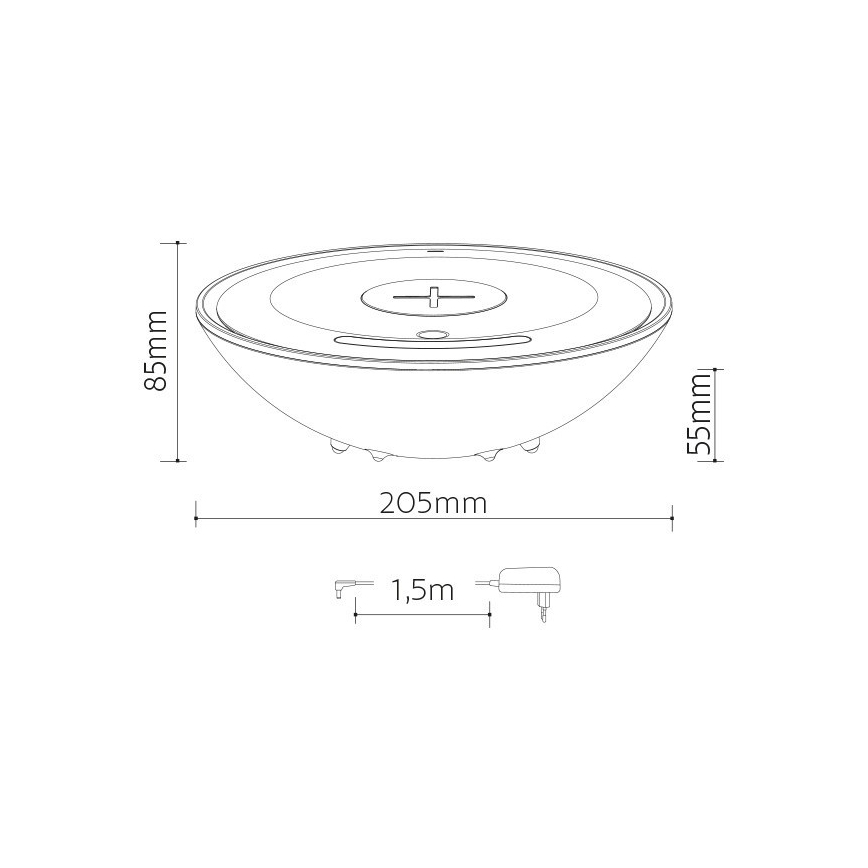 Lampe de table LED RGB avec chargeur sans fil LED/10W/230V